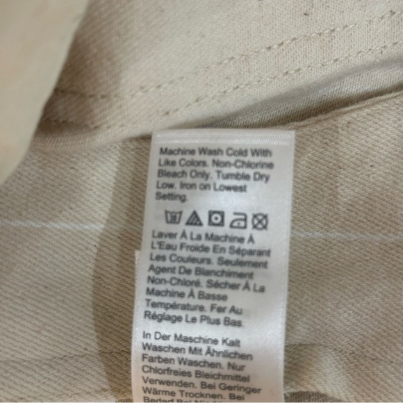 Jcrew Tie Waist Camp Pants Cream White Stripe - Picture 8 of 9